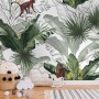 Banana Leaf with Monkey Wallpaper Wallpaper Mural