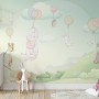 Animals Flying with Balloon Wallpaper Mural