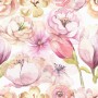 Pink Peony Floral Bouqet Pattern Wallpaper Mural