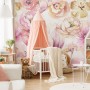 Pink Peony Floral Bouqet Pattern Wallpaper Mural