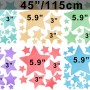 Colorful Watercolor Little Stars Wall Decal Sticker