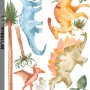 Watercolor Dinosaurs Wall Decal Sticker