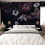 Dark Floral Claret Peony Floral Wallpaper Mural