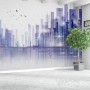 Black Green Dark Cityscape Wallpaper Mural