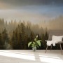 Foggy Pine Forest Landscape Wallpaper Mural