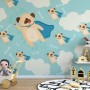 Cartoon Pet Dog Pattern Wallpaper Mural