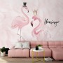 Powder Pink Flamingo Wallpaper Mural