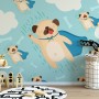 Cartoon Pet Dog Pattern Wallpaper Mural