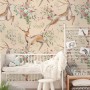 Nursery Vintage Floral with Deer Wallpaper Mural