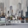 Watercolor Painting New York City Landscape Wallpaper Mural