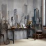 Watercolor Painting New York City Landscape Wallpaper Mural