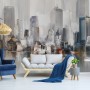 Watercolor Painting New York City Landscape Wallpaper Mural