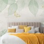 Leaf Veins with Little Forest Pattern Wallpaper Mural