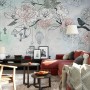 Hanging Keys on Floral Tree Wallpaper Mural