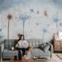Vintage Dandelion Floral Wallpaper Mural