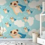 Cartoon Pet Dog Pattern Wallpaper Mural
