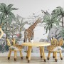 Kids Tropical Animals with Mountain Wallpaper Mural