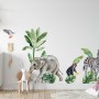 Kids Tropical Safari Animals Set Wall Decal Sticker