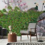 Elegant Peacock with Cherry Blossom Wallpaper Mural