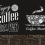 Coffee Mocha Typography Wallpaper Mural