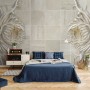 3D Embossed Look Marble Sunflower Wallpaper Mural