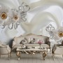 Luxury Floral Diamond Daisy Wallpaper Mural