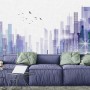 Black Green Dark Cityscape Wallpaper Mural