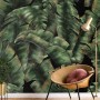 Dark Banana Leaf Wallpaper Mural