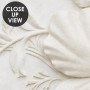 3D Embossed Look Cement Lily Flower Wallpaper Mural