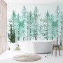 Pine Tree Painting Wallpaper Mural
