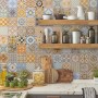 Faux Ceramic Tiles Wallpaper Mural