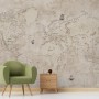 Vintage Old Parchment World Map Wallpaper Mural