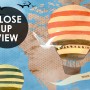 3D Look Kids World Map with Hot Air Balloon Wallpaper Mural