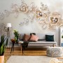 Cream Jewellery Rose Floral Wallpaper Mural
