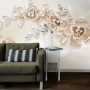 Cream Jewellery Rose Floral Wallpaper Mural