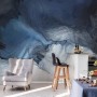 Abstract Dark Blue Brush Wallpaper Mural