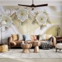 Jewelry Floral with Faux Silk Fabric Wallpaper Mural