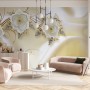 Jewelry Floral with Faux Silk Fabric Wallpaper Mural