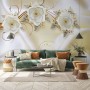 Jewelry Floral with Faux Silk Fabric Wallpaper Mural