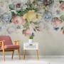 Vintage Colorful Floral Wallpaper Mural