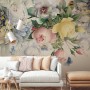 Vintage Colorful Floral Wallpaper Mural