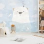 Cartoon Bear with Nightscape Wallpaper Mural