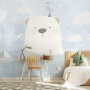 Cartoon Bear with Nightscape Wallpaper Mural
