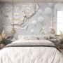 3D Look White Pearl Flower Wallpaper Mural