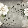 Vintage Cream Flowers Art Wallpaper Mural