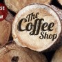 Coffee Shop with Wood Wall Wallpaper Mural