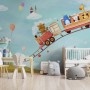 Cartoon Animals in the Amusement Park Wallpaper Mural
