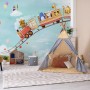 Cartoon Animals in the Amusement Park Wallpaper Mural