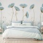 Oil Painting Blue Poppy Flowers Wallpaper Mural