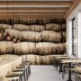 Wine Barell Pattern Wallpaper Mural
